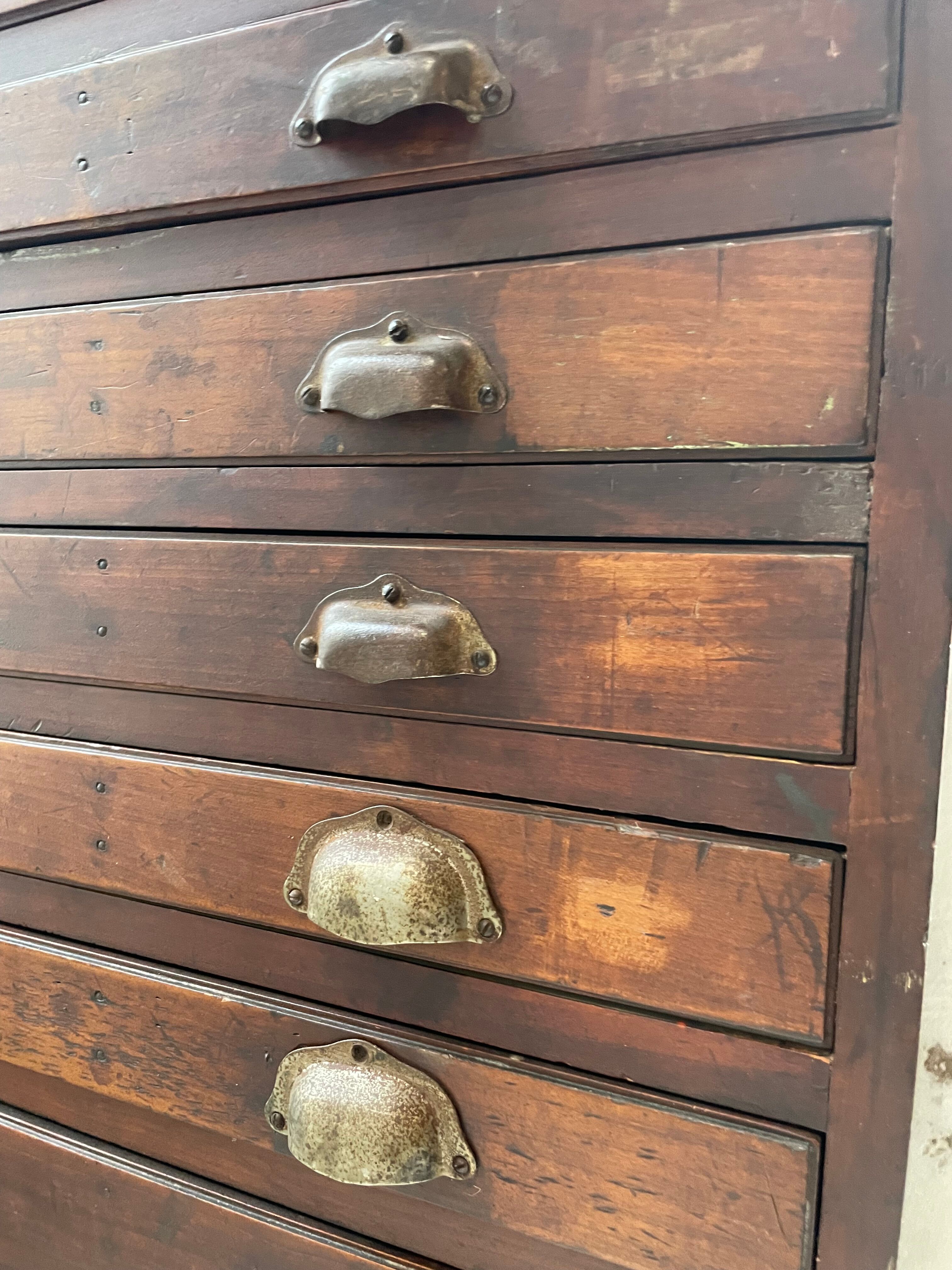Workshop furniture printing with drawers XL oak
