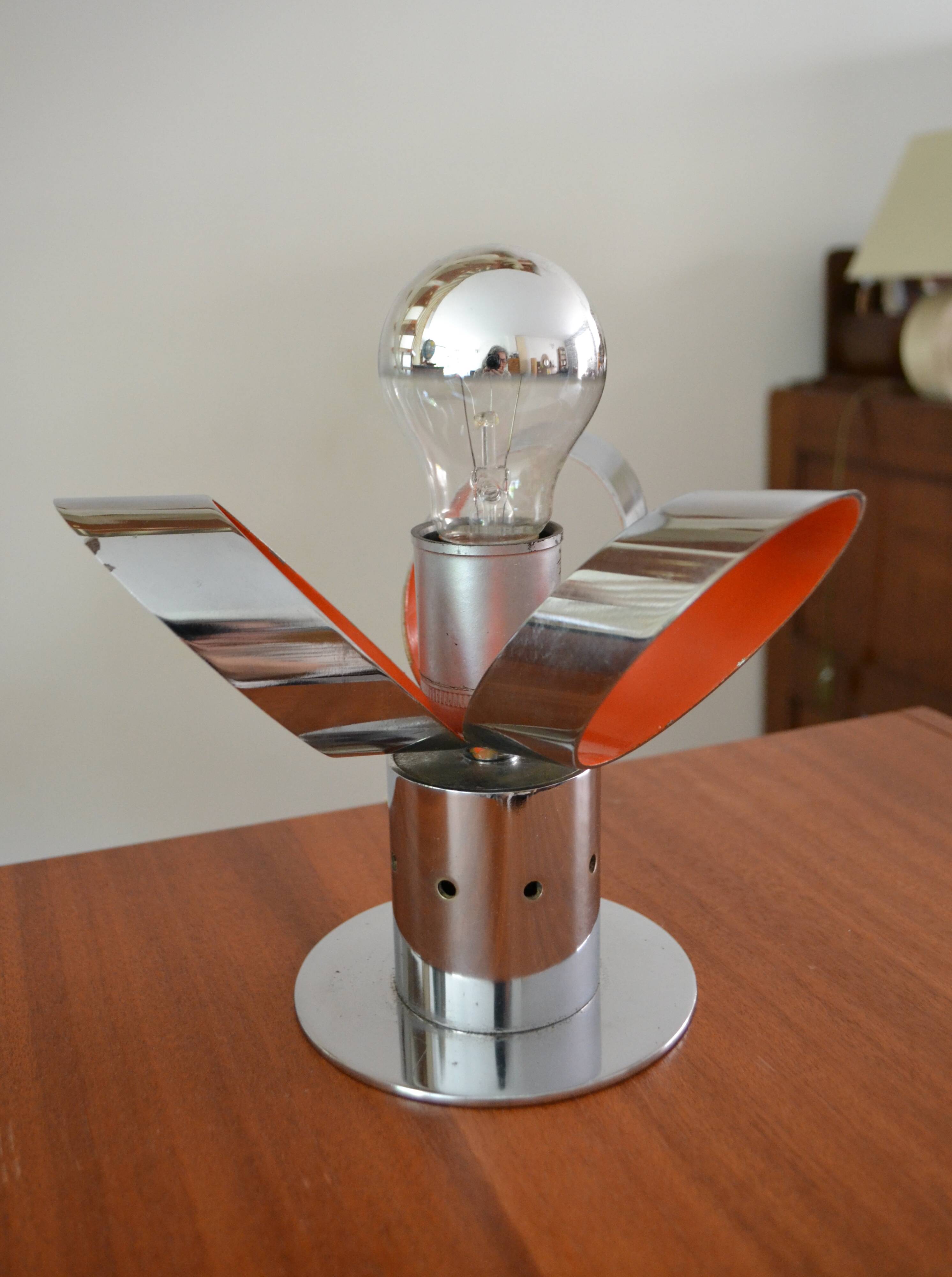 Raak flower lamp chromed metal