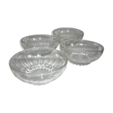 4 beaded glass ramekins