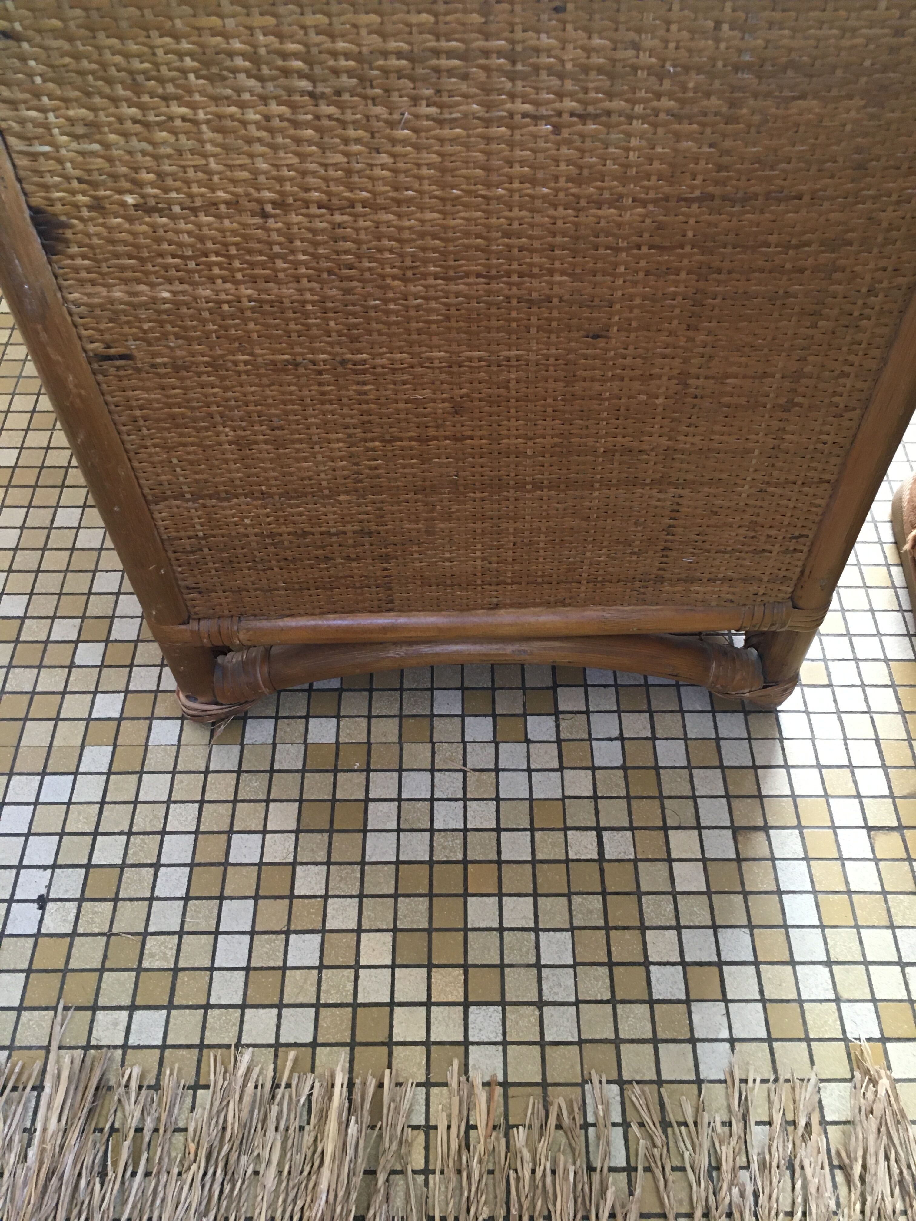 Low rattan furniture