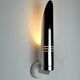 Space age tubular wall lamp, chromed metal, italy, 1970