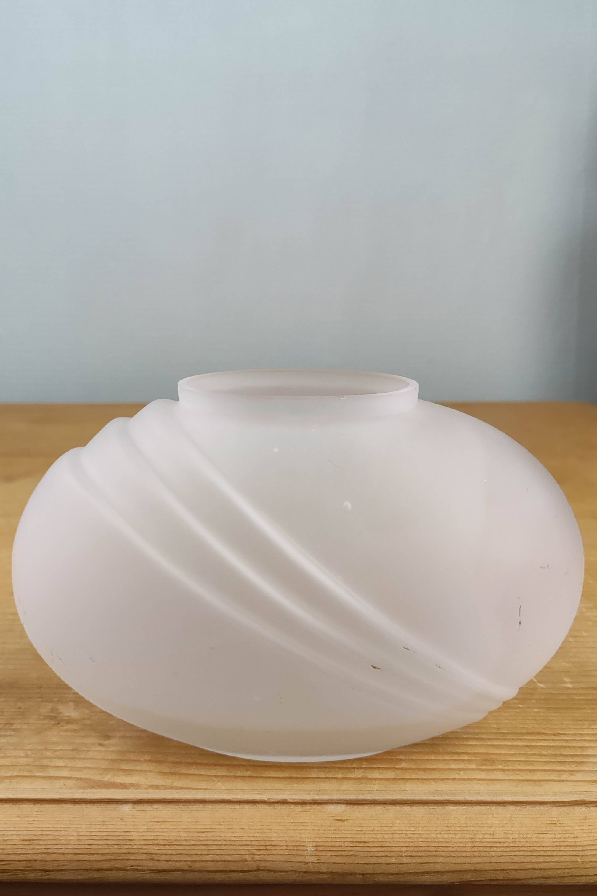 Frosted glass vase
