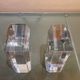 Ritts bookends, astrolite lucite, 1970s