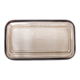 Black amber glass butter dish from lever