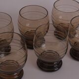 Engraved smoked glasses x6