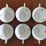 6 tasses Chapus Frères Limoges "Service Perle"