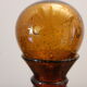 Carafe en verre soufflé  bullé teinte  orangé biot