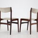 1960s danish palisander dining chairs, set of 6
