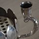 Silver-plated metal flower spike candlestick