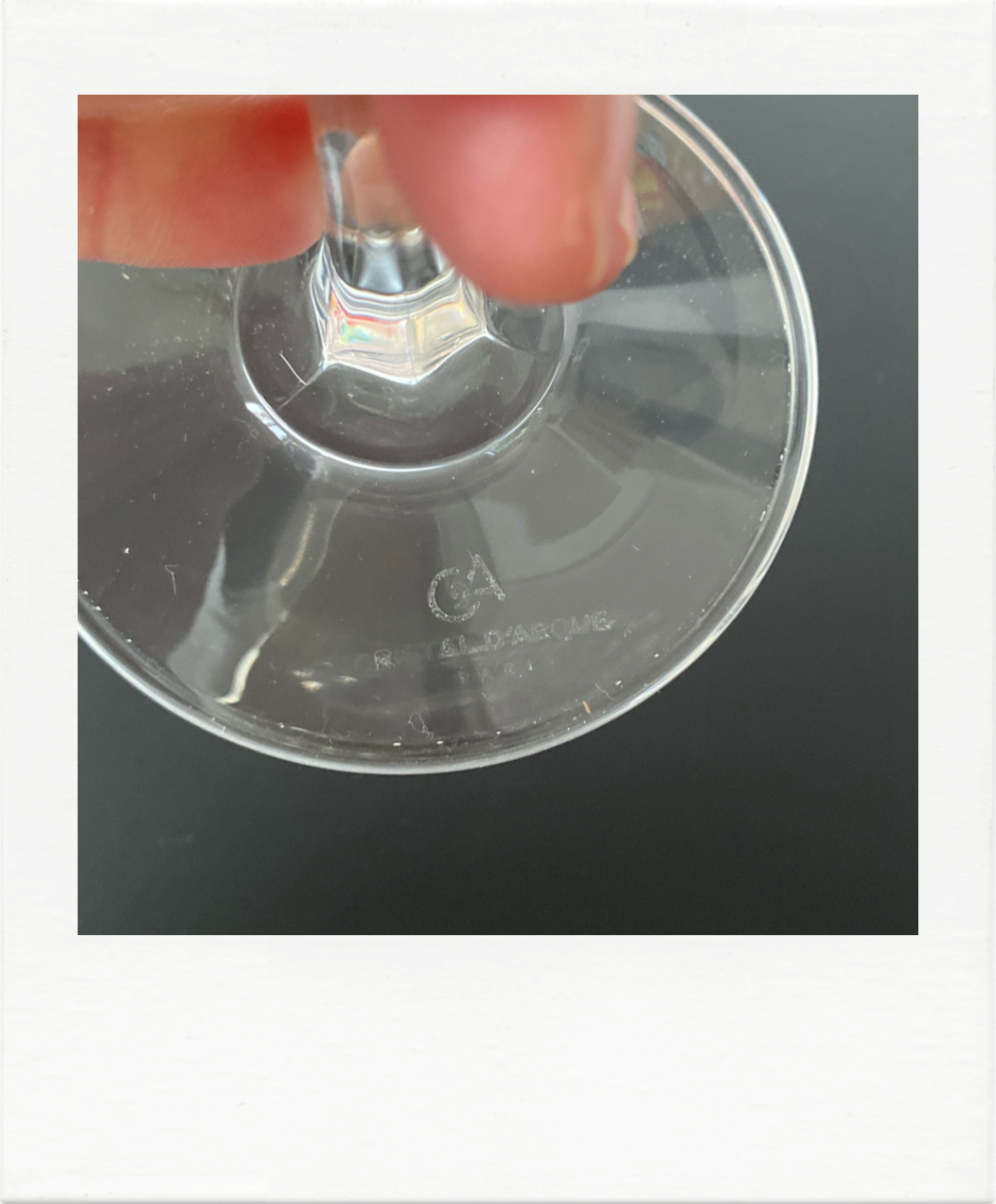 Set 4 crystal wine glasses