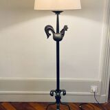 Jean touret and artisans de marolles - rooster floor lamp