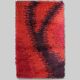 Swedish Abstract Knotted Pile Wall Wool Rug, 78x130cm