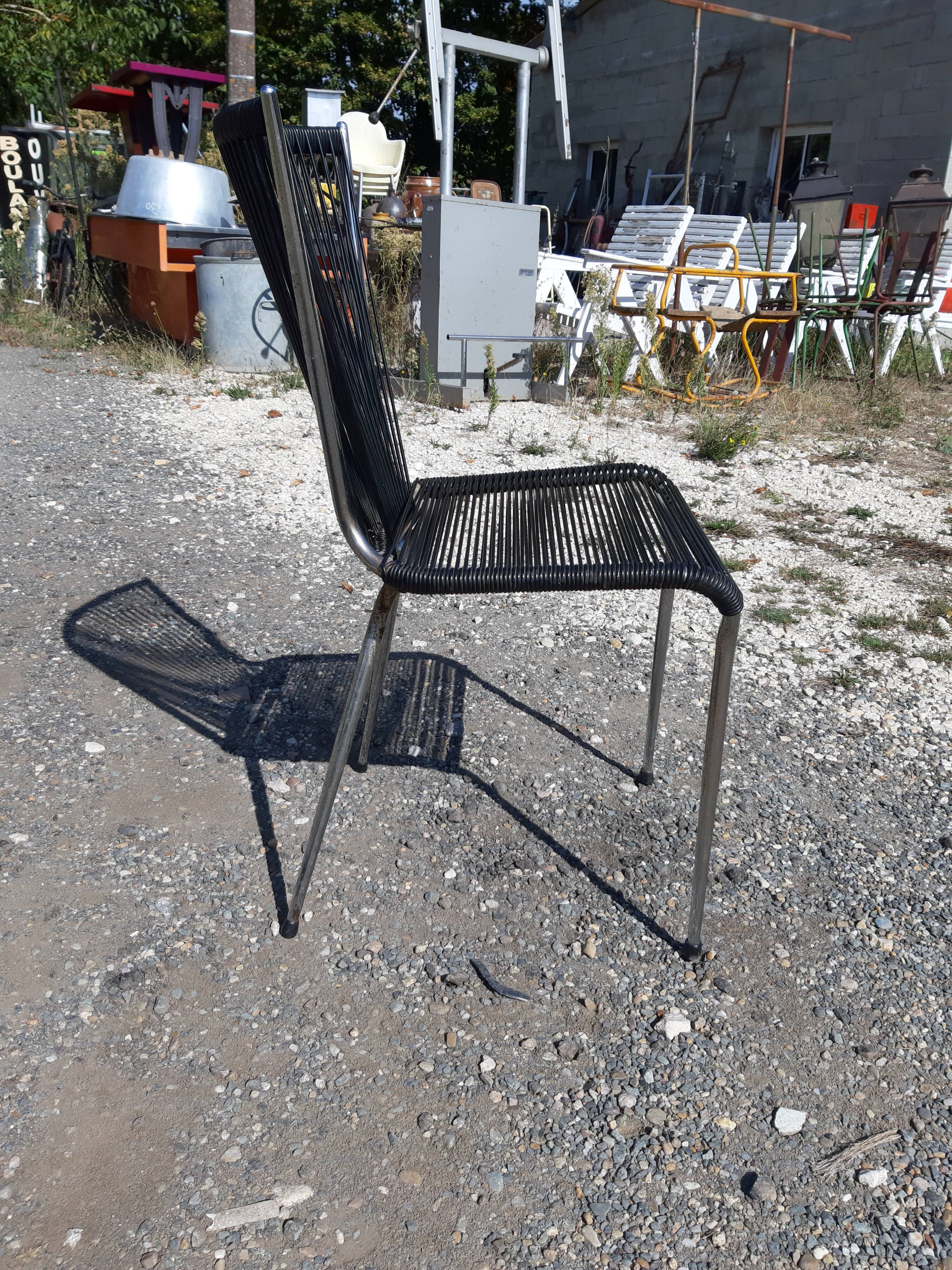 Scoubidou chair of the 60s