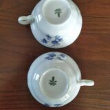 2 tasses à chocolat Winterling bleu & blanc