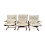 Set of Three Armchairs, Rybo Rykken & Co., Norway, 1970s