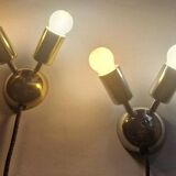Set of Two Rare Midcentury Wall Lamps Drupol Sputnik, 1970s