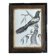 Zoological engraving 1808, 19th-century wooden frame