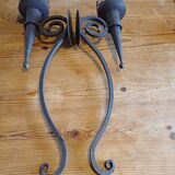 Paire d'Appliques en Fer Forgé