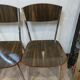 Set of 4 ART DECO formica and chrome metal chairs circa 1950