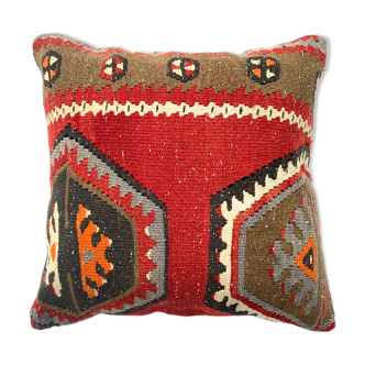 Vintage turkish kilim cushion cover 55x55 cm
