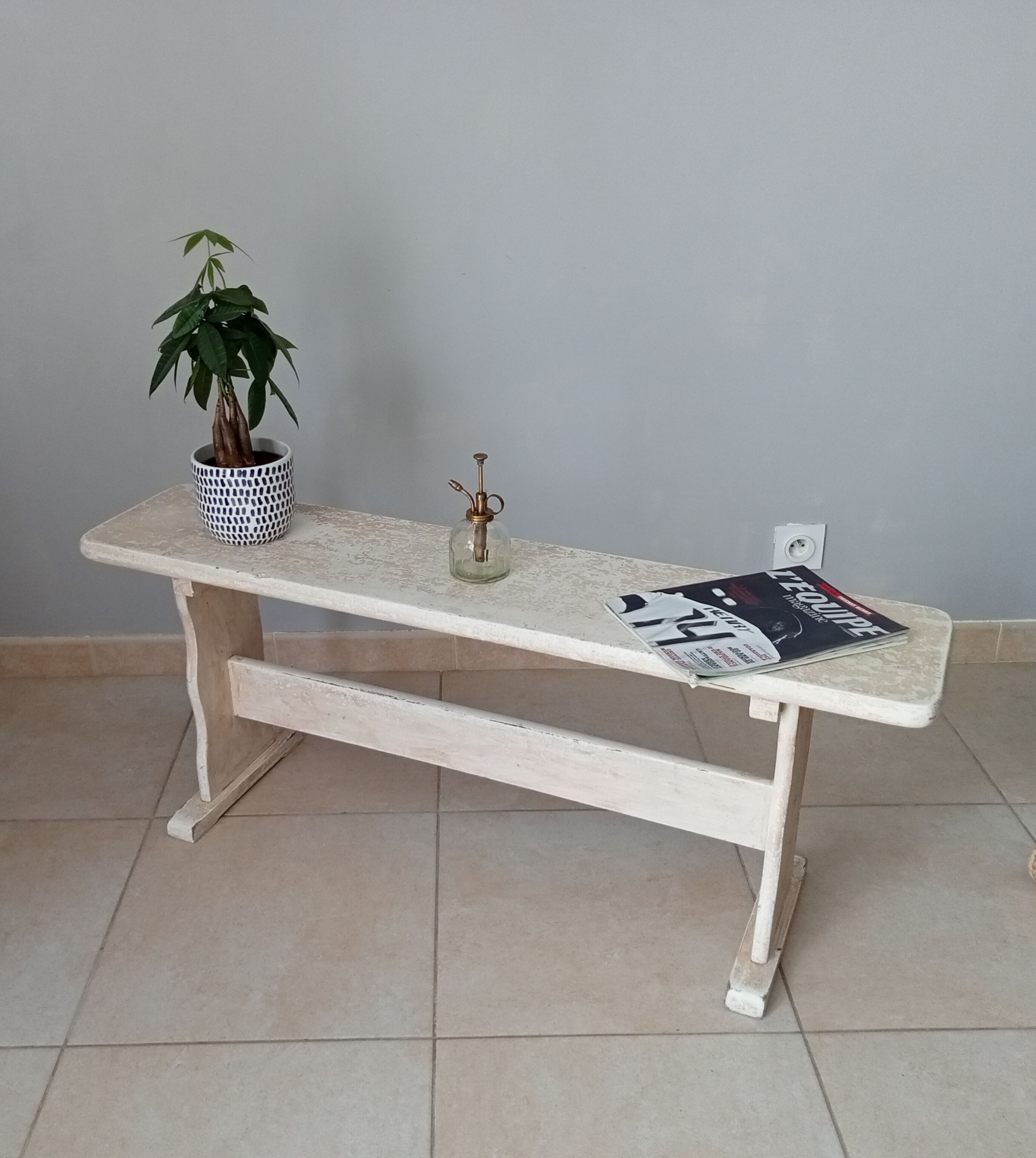 Vintage solid wood bench