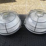 Set of 2 porthole wall lights