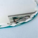 Old oval beveled mirror to place