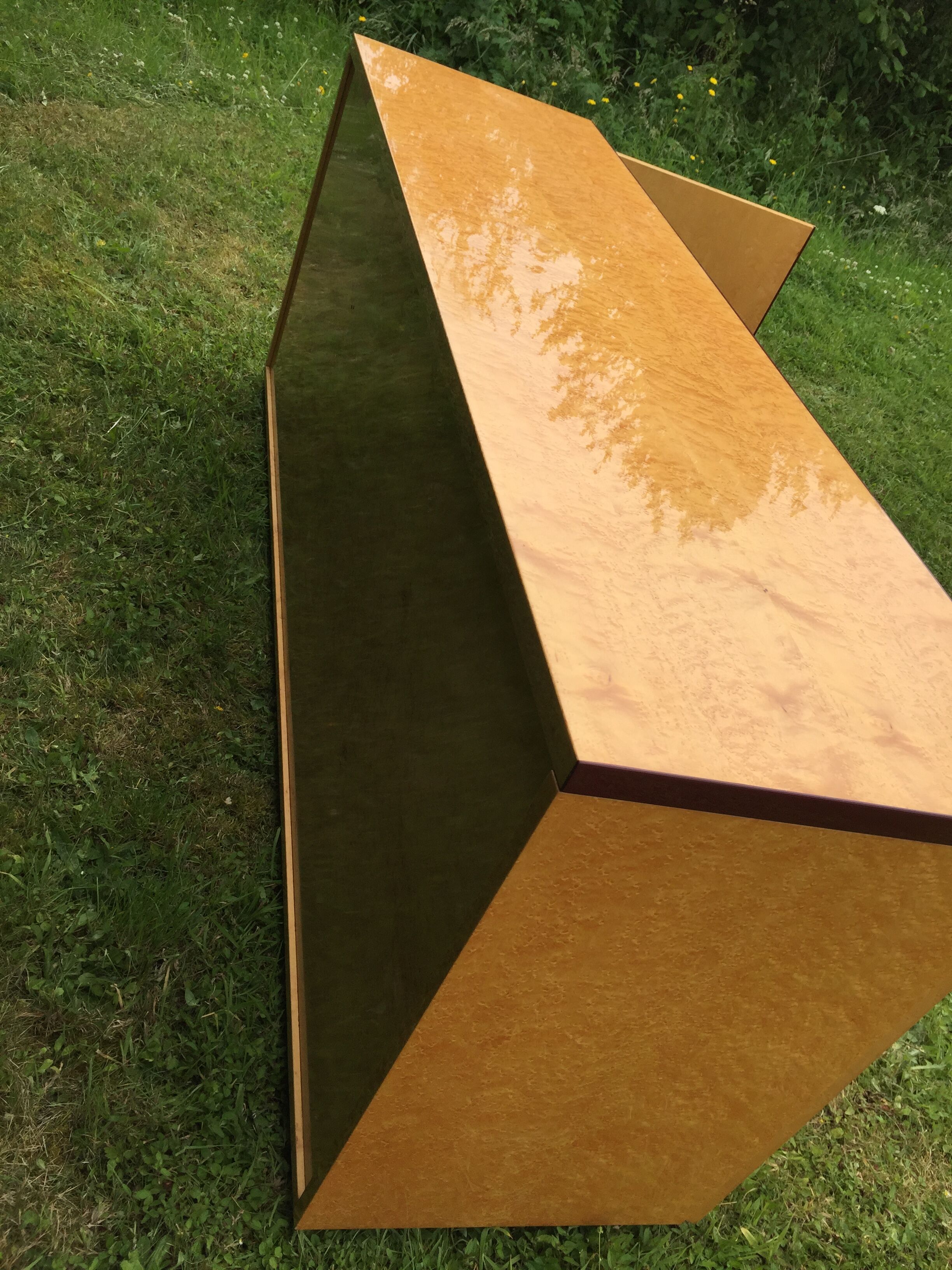 Vintage sycamore sideboard Mario Sabot 1970