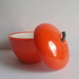 Vintage seventies orange ice bucket