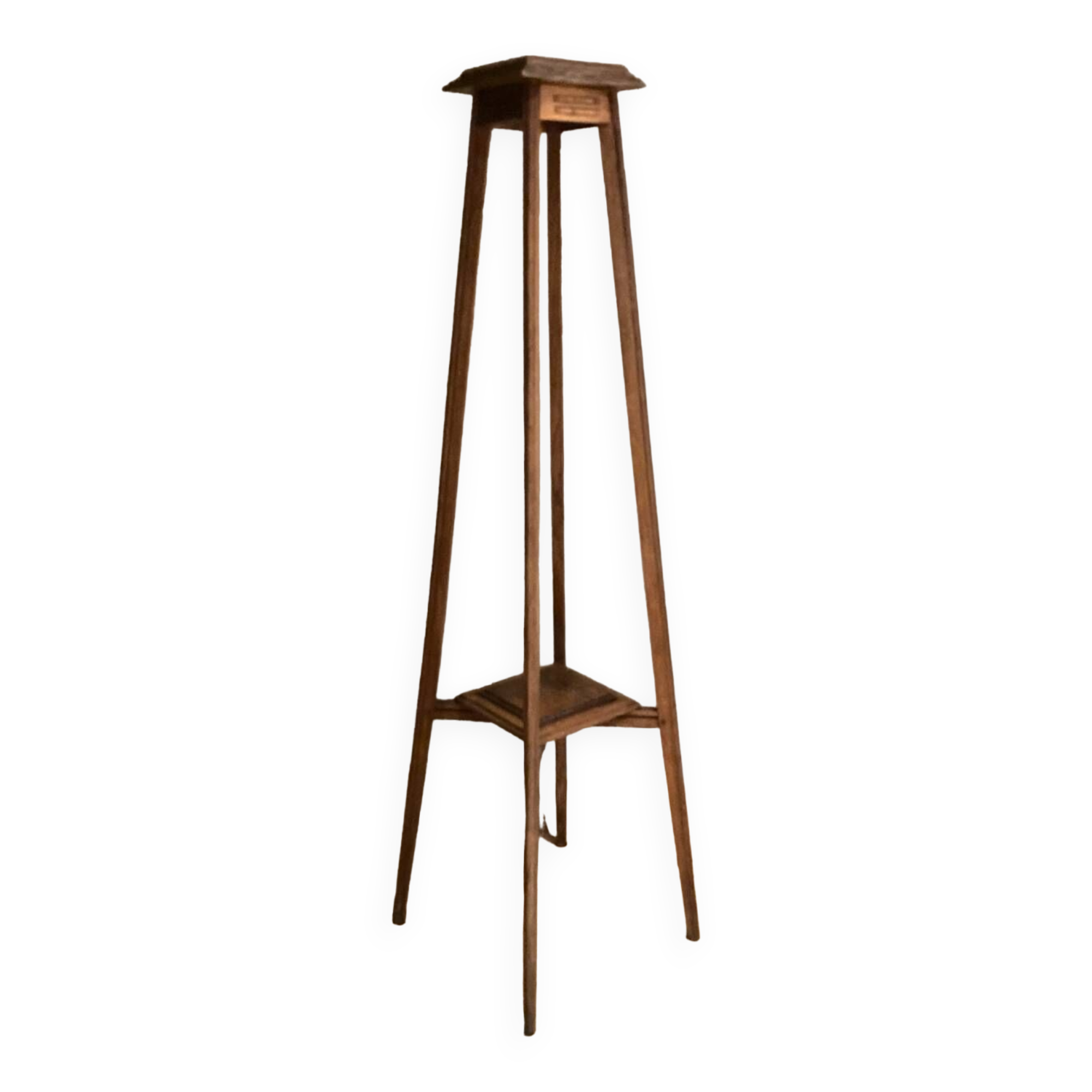 Large Art Deco harness in solid oak, early 20th century