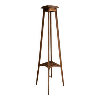 Large Art Deco harness in solid oak, early 20th century