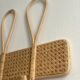 Vintage canning rattan coat rack