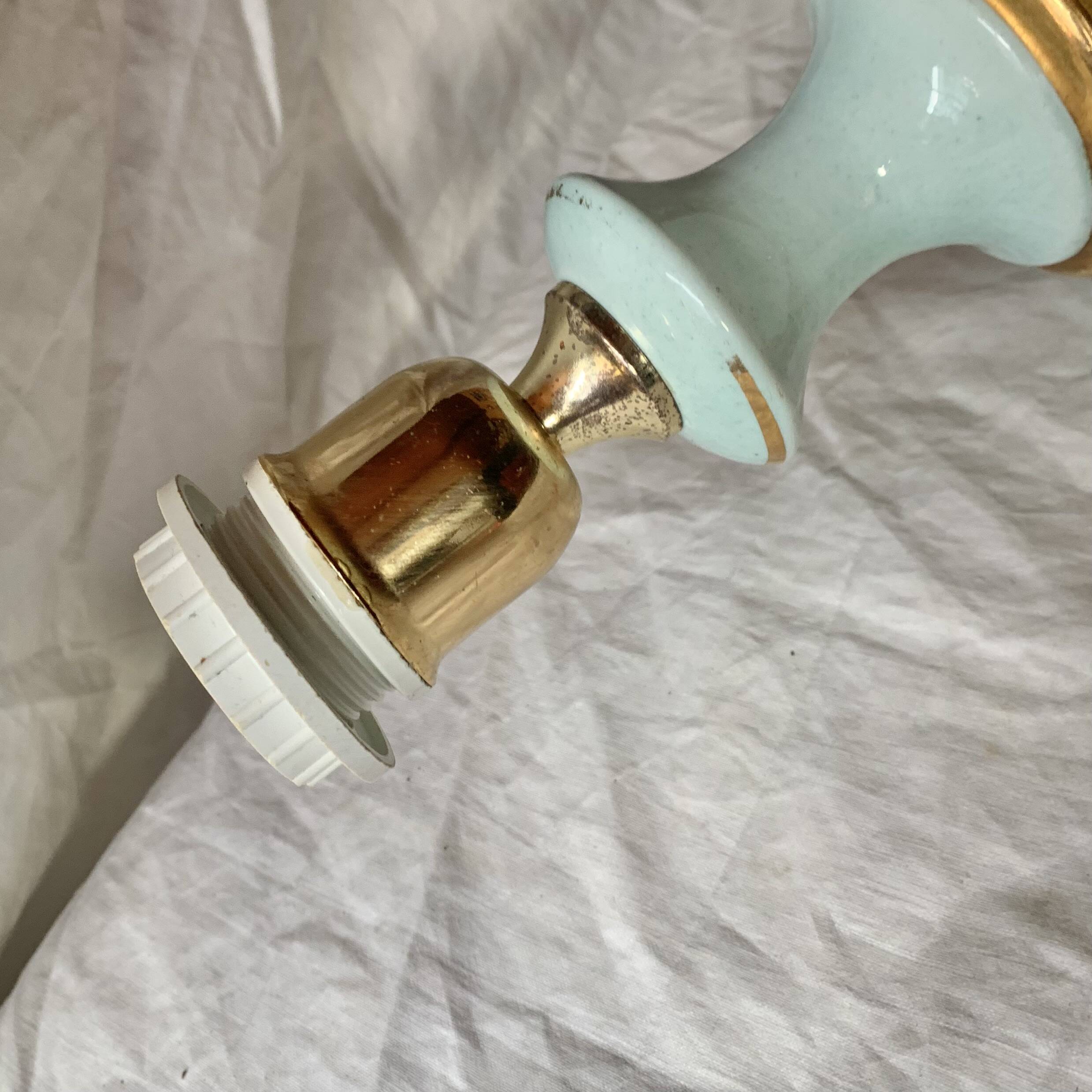 Old large porcelain lamp base - cashmere decor