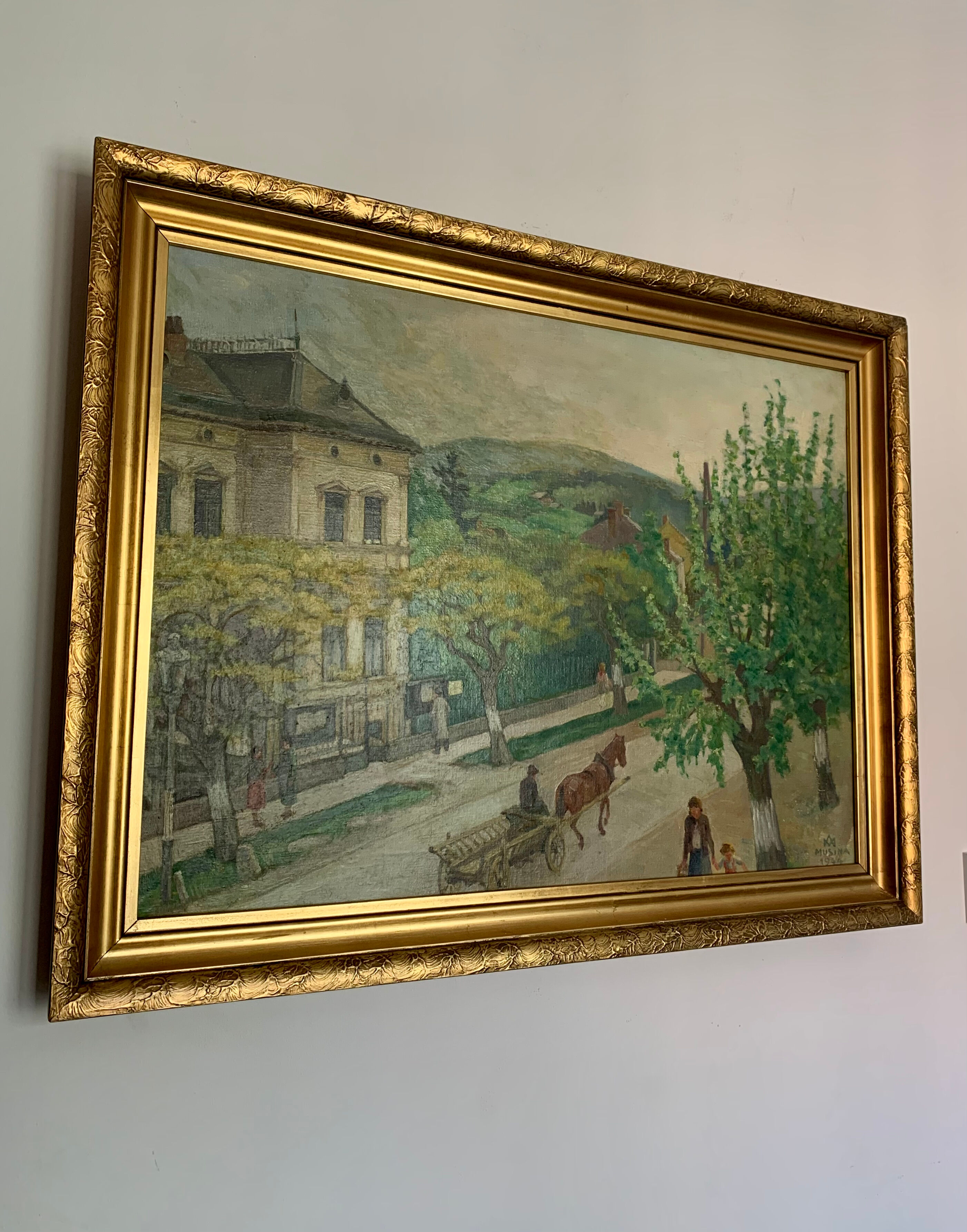 Landscape oil painting, 1944