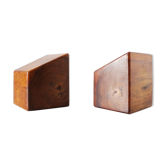 Vintage solid wood bookends