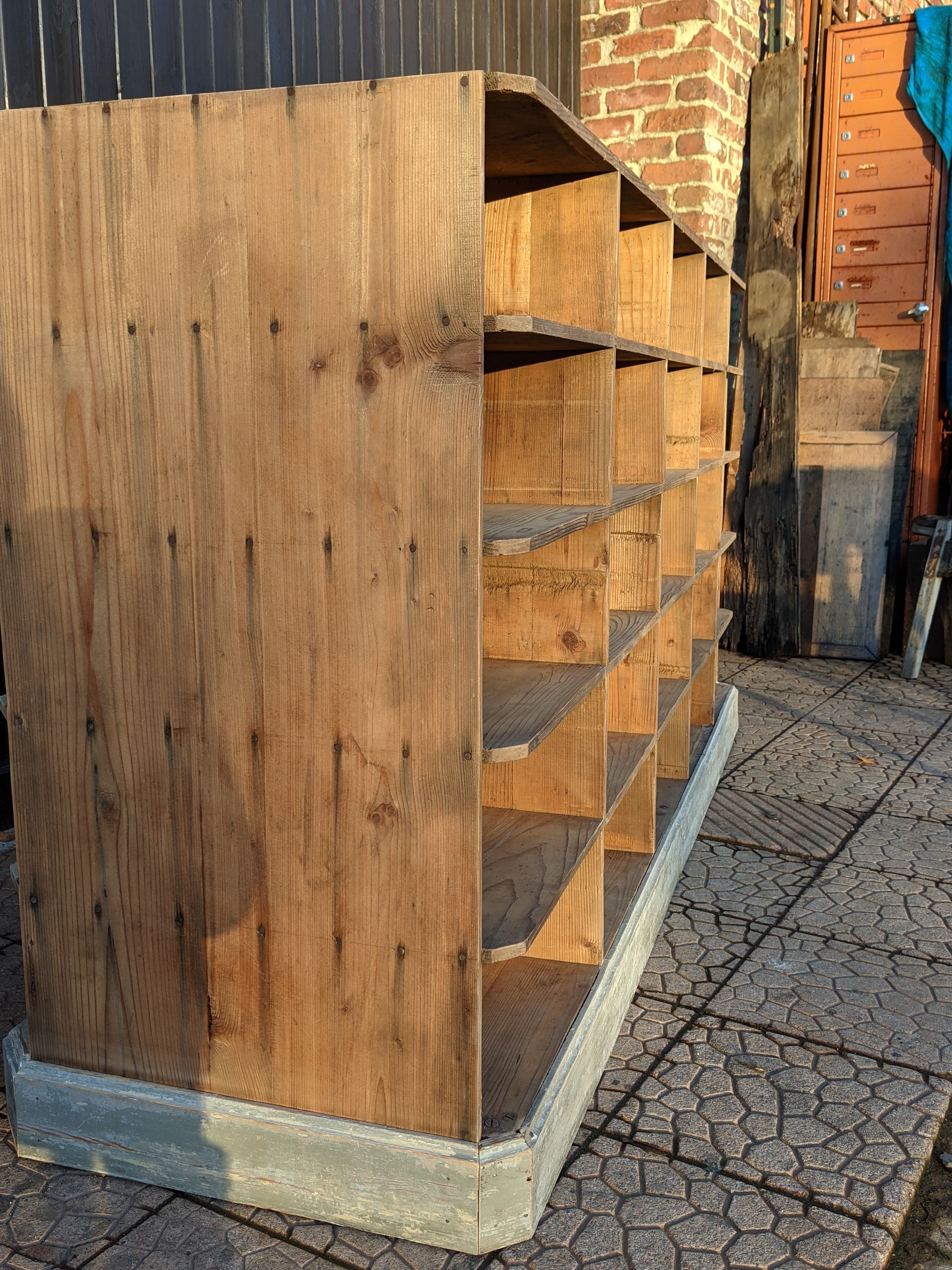 Wooden locker cabinet