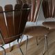 Lot of 4 chairs vintage petals 1970s