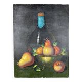 Table painting fruit basket with pears