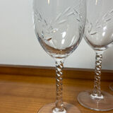 PRODUCT BHV - Set of 5 wine glasses in cut crystal 1970