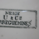 Set of 3 hollow plates Sarreguemines uc green snow bird décor