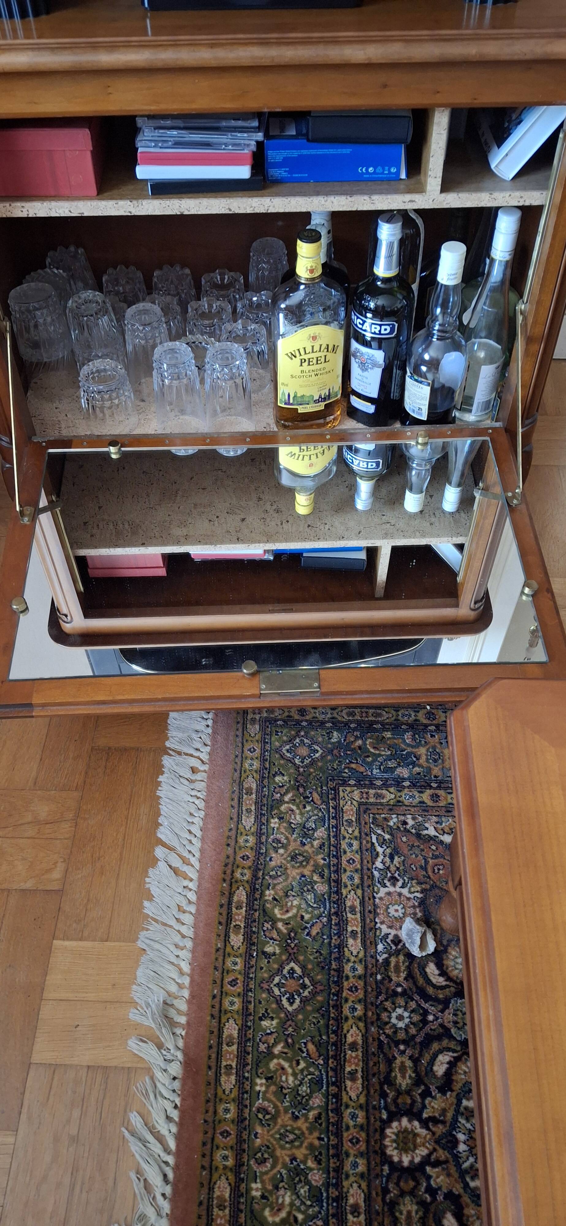 TV unit or bar in solid cherry wood