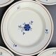 Lot de 6 assiettes plates en faience decor bleuets