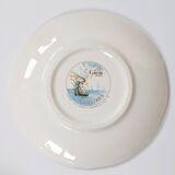 Set of 2 Gien Magellan "Caribbean" cups and saucers, vintage earthenware