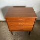 Chest of drawers teak storage furniture and Scandinavian teak veneer 60s