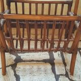 Wicker rattan magazine with tablet