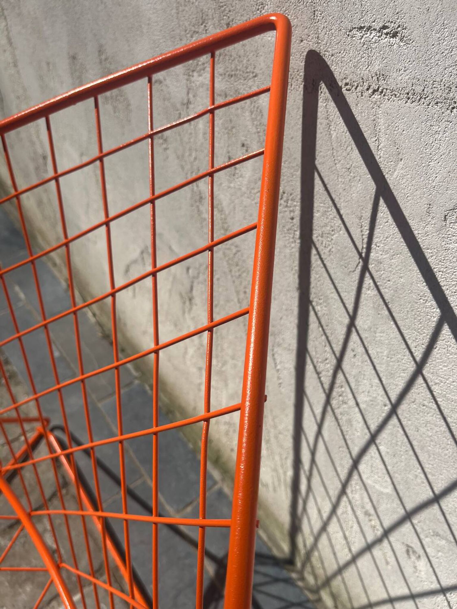 Orange lattice armchair