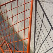 Orange lattice armchair