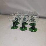 9 Alsace wine glasses from the 70s