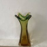 Amber Murano glass vase circa 1960