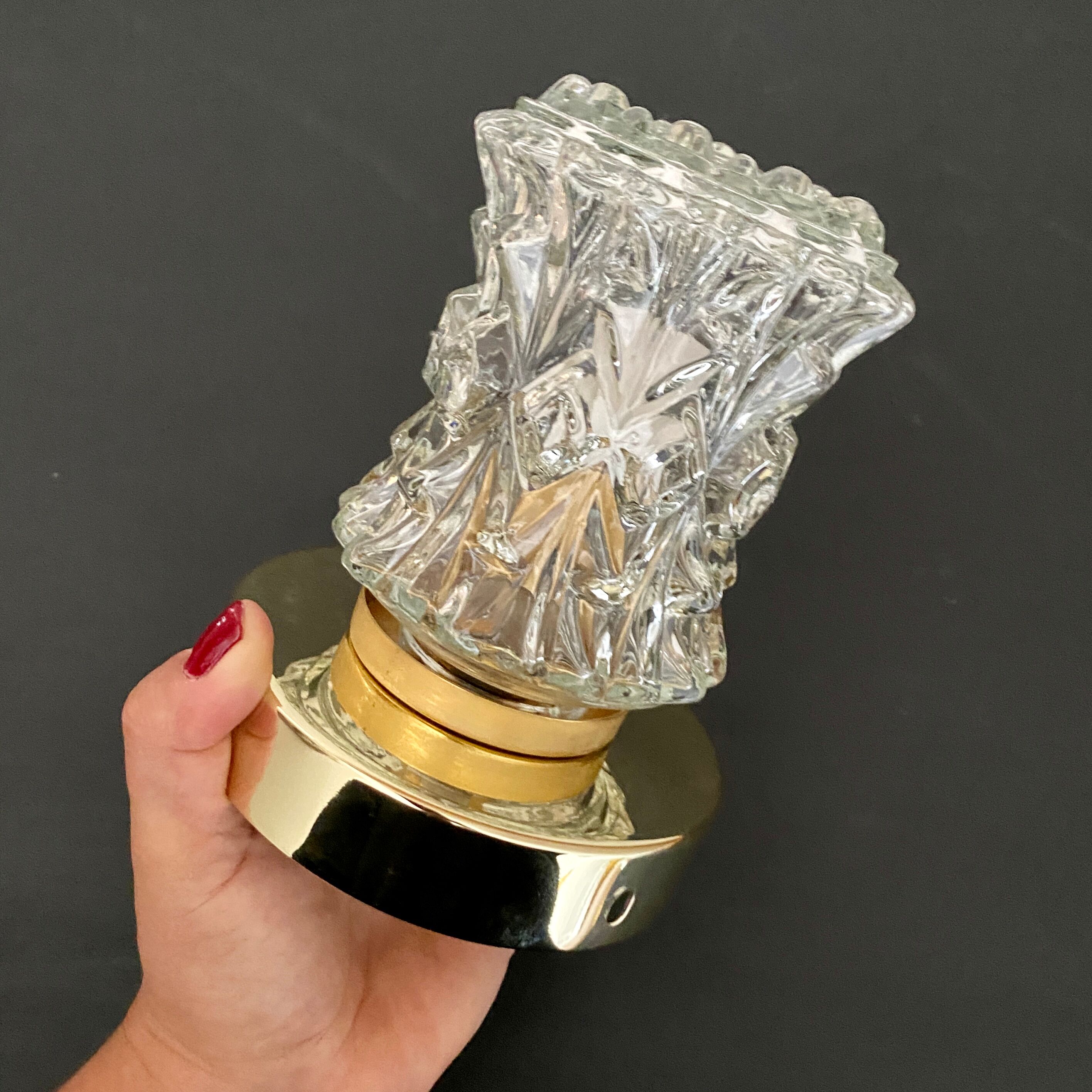 Vintage glass globe wall lamp